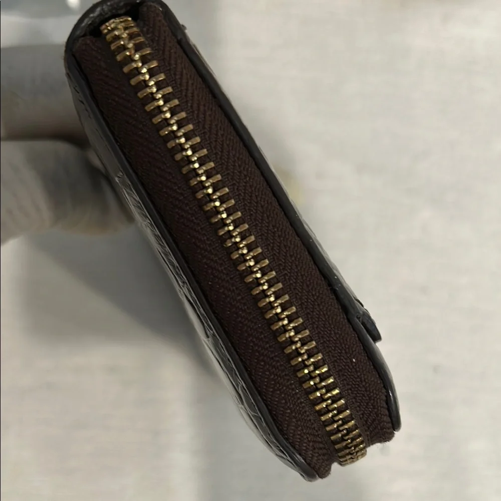 Kate Spade Brown Croc Embossed Wallet - Picture 7 of 11